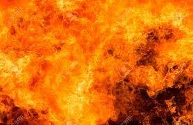 Flames from agro-waste fuel